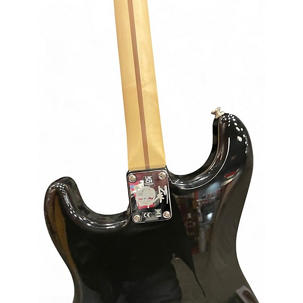 Used Fender Tom Delonge Signature Stratocaster Black Solid Body Electric Guitar
