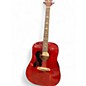 Used Sawtooth ST-LH-AD-MV-CH Burgundy Acoustic Guitar thumbnail