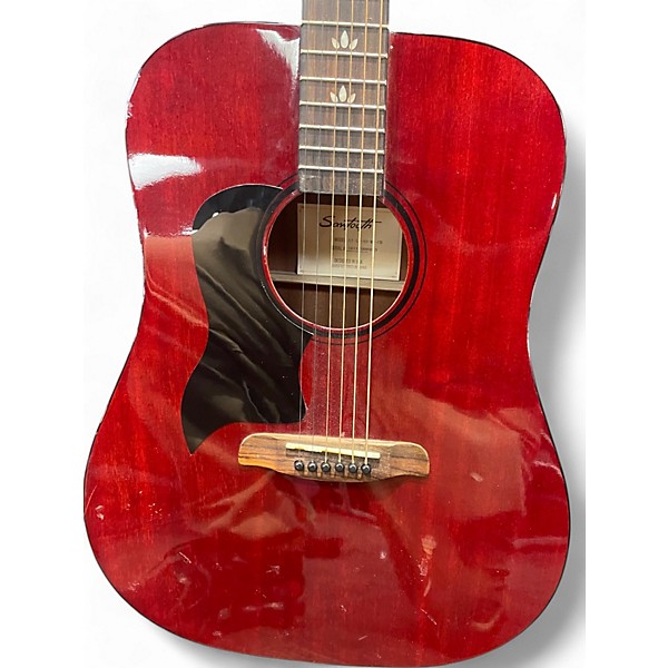 Used Sawtooth ST-LH-AD-MV-CH Burgundy Acoustic Guitar