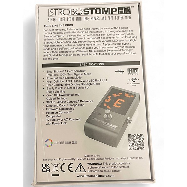 Used Peterson Strobo Stomp HD Tuner Pedal