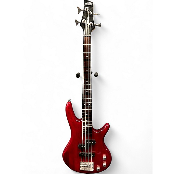 Used Ibanez GSRM20 Mikro Short Scale Crimson Red Trans Electric Bass Guitar