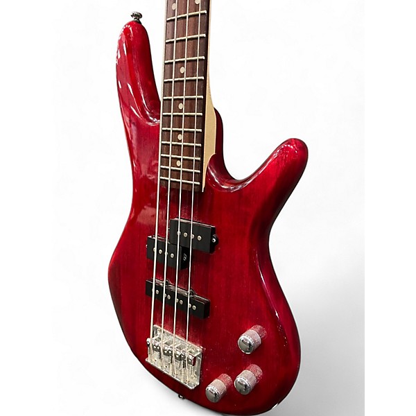 Used Ibanez GSRM20 Mikro Short Scale Crimson Red Trans Electric Bass Guitar