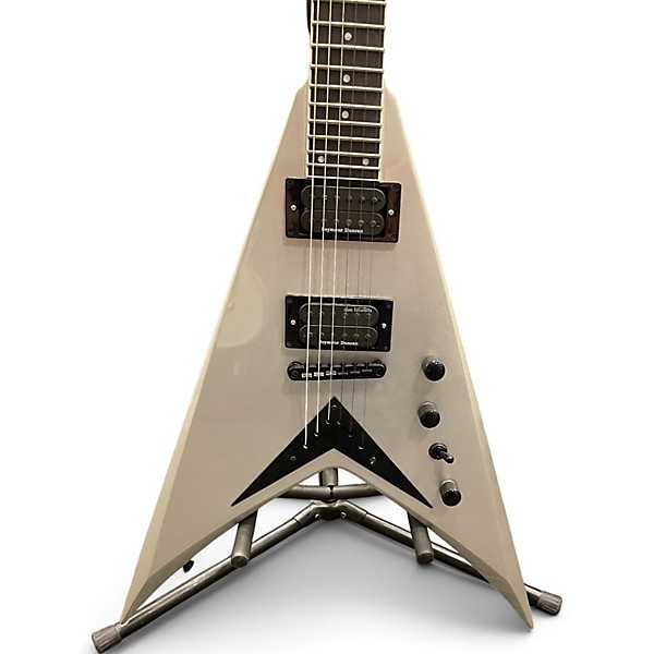 Used Kramer Dave Mustaine Vanguard Silver Metallic Solid Body Electric Guitar