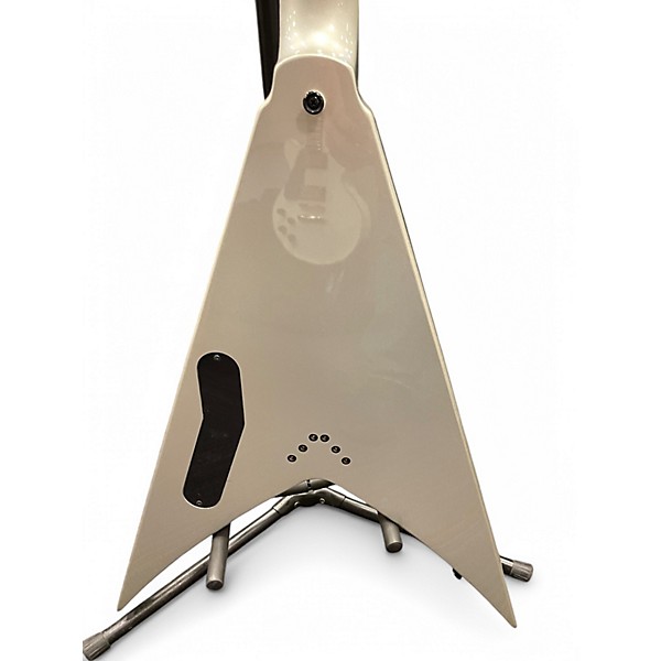 Used Kramer Dave Mustaine Vanguard Silver Metallic Solid Body Electric Guitar