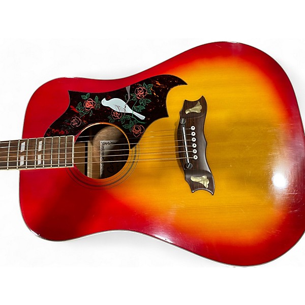 Vintage 1970s Cortez f-0055 3 Color Sunburst Acoustic Guitar