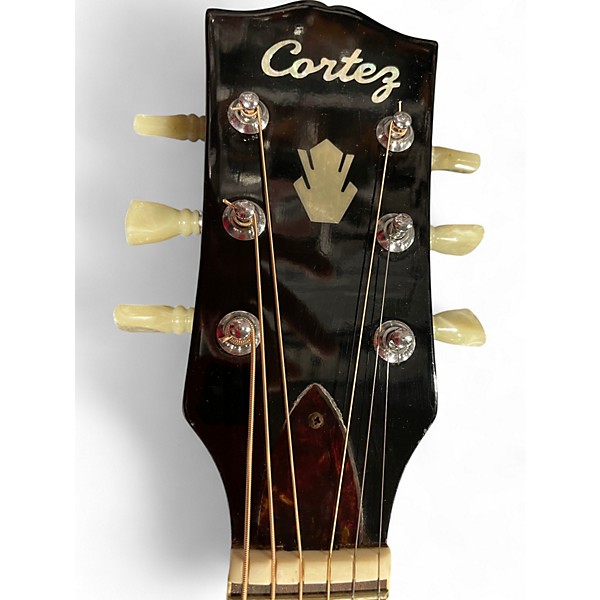 Vintage 1970s Cortez f-0055 3 Color Sunburst Acoustic Guitar