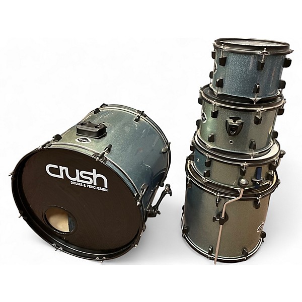 Used 2010s Crush Drums & Percussion 5 Piece Alpha Series Blue Drum Kit