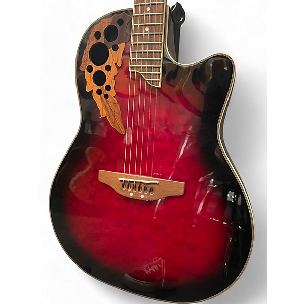 Used Ovation Celebrity CS347 red Acoustic Guitar