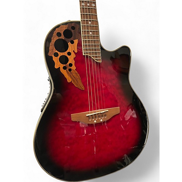 Used Ovation Celebrity CS347 red Acoustic Guitar