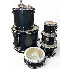 Used Yamaha 6 Piece Stage Custom Advantage Nouveau Black Drum Kit