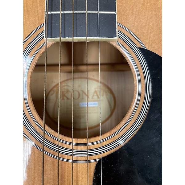 Used Kona k394d Natural Acoustic Guitar