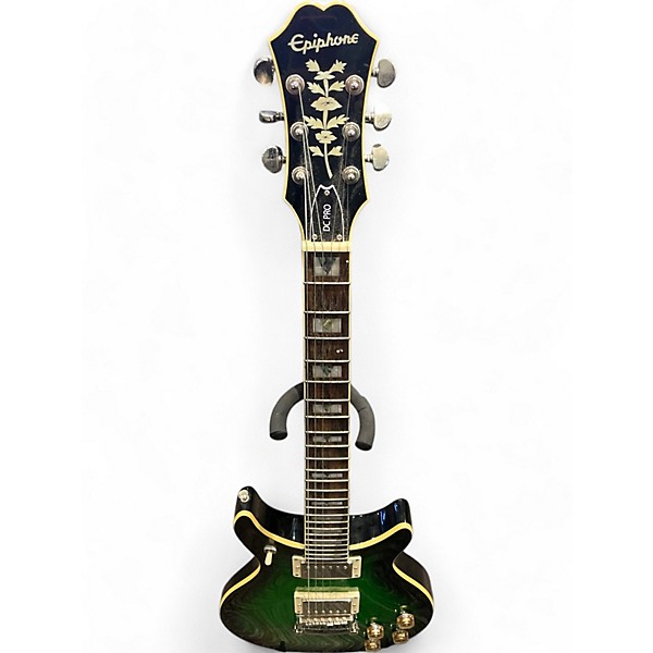 Used Epiphone DC Pro Green Solid Body Electric Guitar