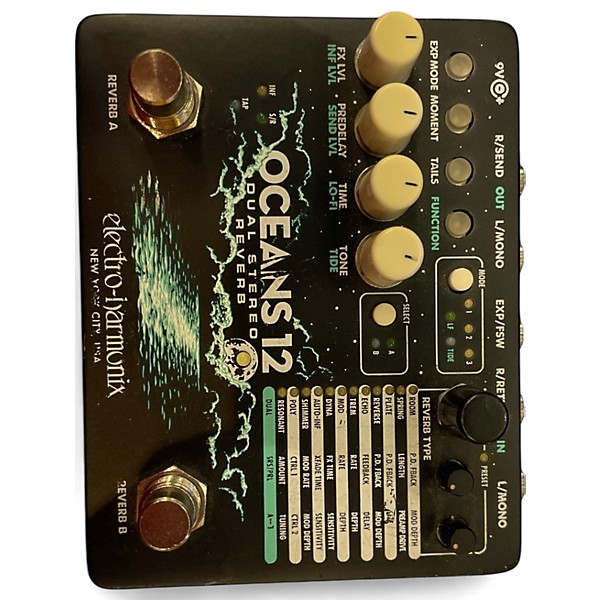 Used Electro-Harmonix oceans 12 dual stereo reverb Effect Pedal,New Products : American Fashion Style Bags On Sale