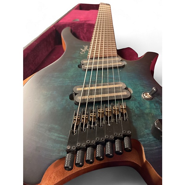 Used Agile Chiral Parallax 72527 satin blue Solid Body Electric Guitar