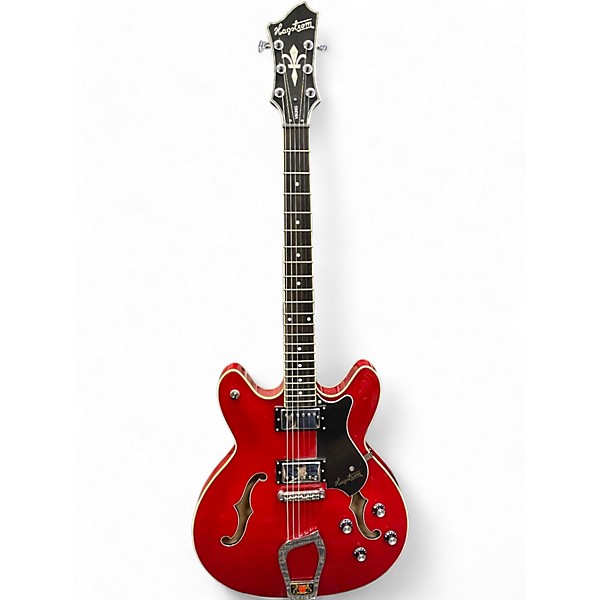 Used Hagstrom VIKING Candy Apple Red Hollow Body Electric Guitar