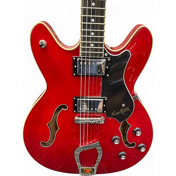 Used Hagstrom VIKING Candy Apple Red Hollow Body Electric Guitar