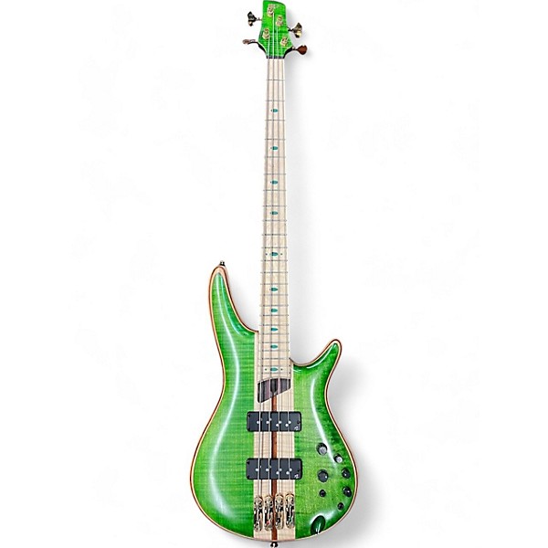 Used Ibanez SR4FDMX Emerald Green Electric Bass Guitar,Specials : American Fashion Style Bags On Sale