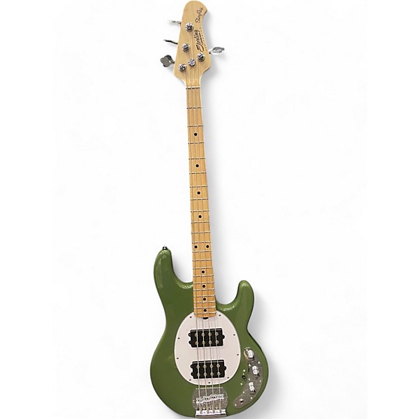 Used Sterling by Music Man Ray4 Green Electric Bass Guitar