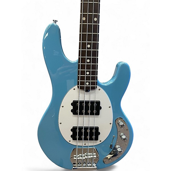 Used Sterling by Music Man StingRay Ray4HH Chopper Blue Electric Bass Guitar