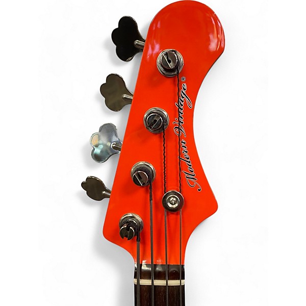 Used Modern Vintage MVP4-62 Fiesta Red Electric Bass Guitar