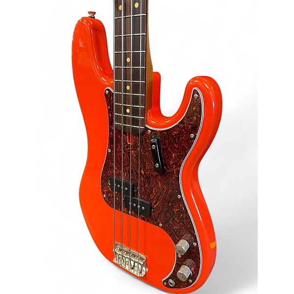 Used Modern Vintage MVP4-62 Fiesta Red Electric Bass Guitar