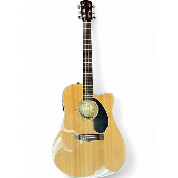 Used Fender CD60SCE Natural Acoustic Electric Guitar