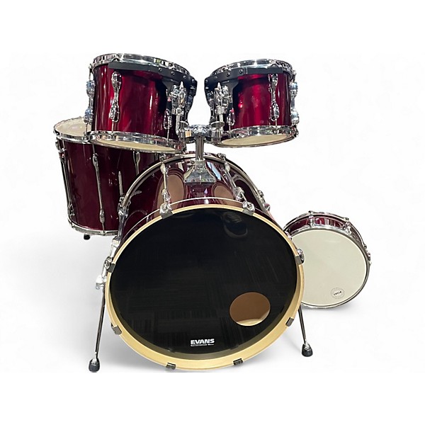 Used TAMA 5 Piece Rockstar Wine Red Drum Kit