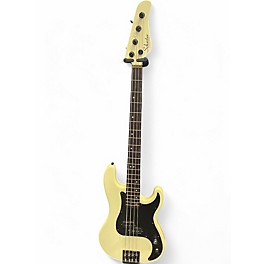 Used Schecter Guitar Research P-4 Antique Ivory Electric Bass Guitar