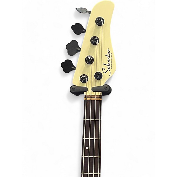 Used Schecter Guitar Research P-4 Antique Ivory Electric Bass Guitar