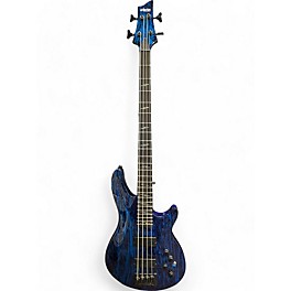 Used Schecter Guitar Research C4 4 String cobalt blue Electric Bass Guitar