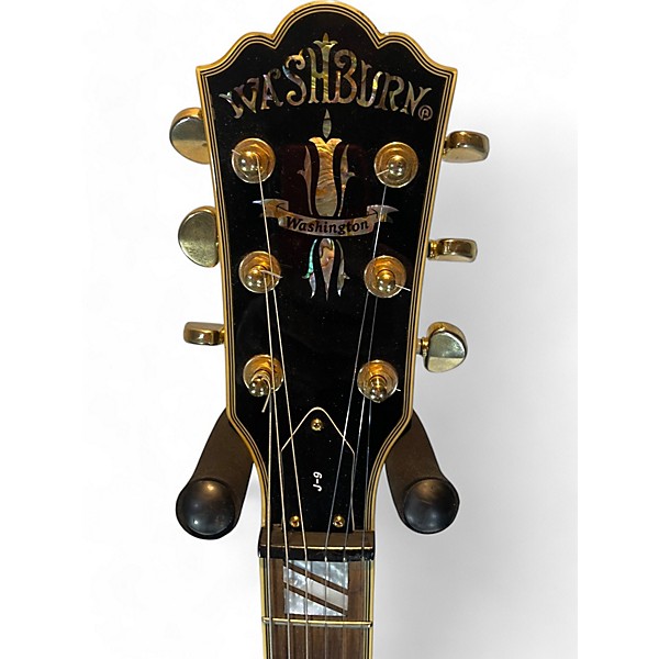 Used Washburn J9VG Black Hollow Body Electric Guitar
