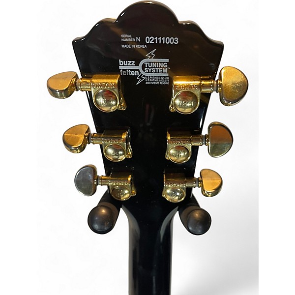 Used Washburn J9VG Black Hollow Body Electric Guitar