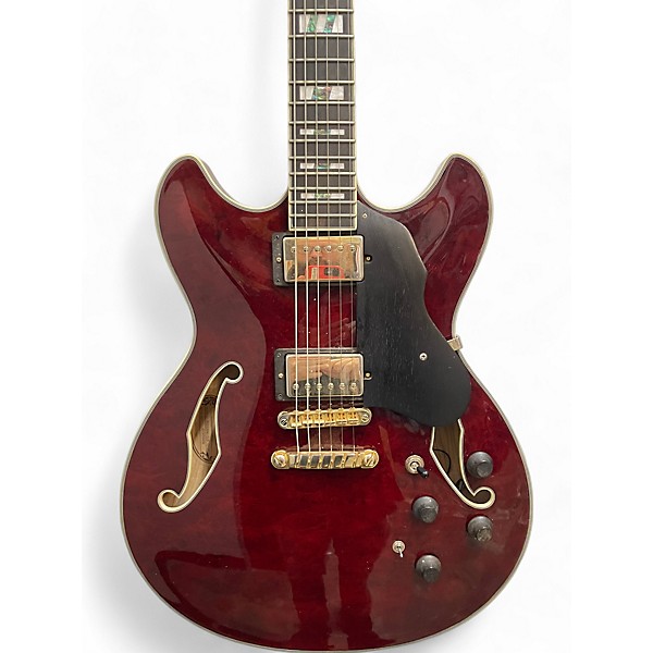 Used Ibanez AS253BM Wine Red Hollow Body Electric Guitar