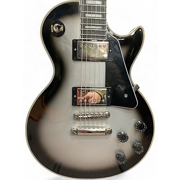 Used Epiphone Les Paul Custom Silverburst Solid Body Electric Guitar