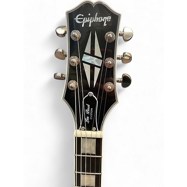 Used Epiphone Les Paul Custom Silverburst Solid Body Electric Guitar