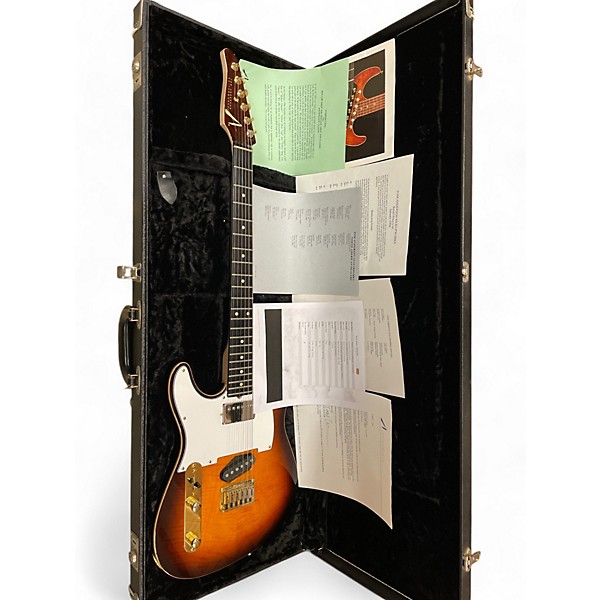 Used 1999 Tom Anderson Hollow T Classic Contoured Left Handed Desert Sunset Solid Body Electric Guitar