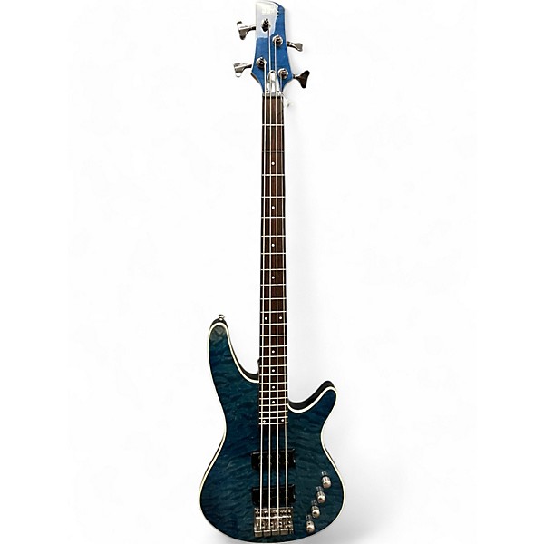 Used Ibanez SRX3EXQM1 Blue Electric Bass Guitar
