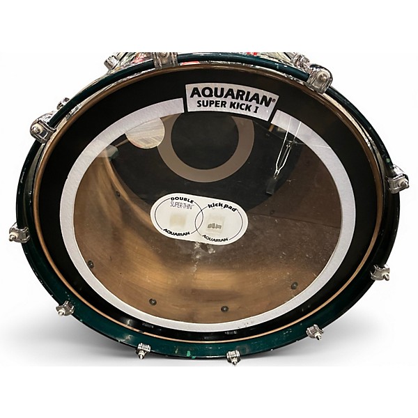 Used Mapex 5 Piece Saturn Pro Green Drum Kit