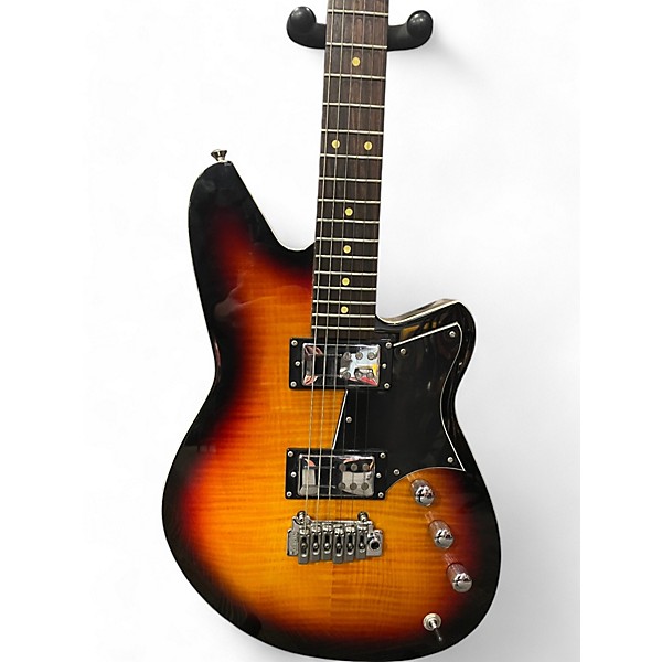 Used Reverend Kingbolt RA Flame Sunburst Solid Body Electric Guitar