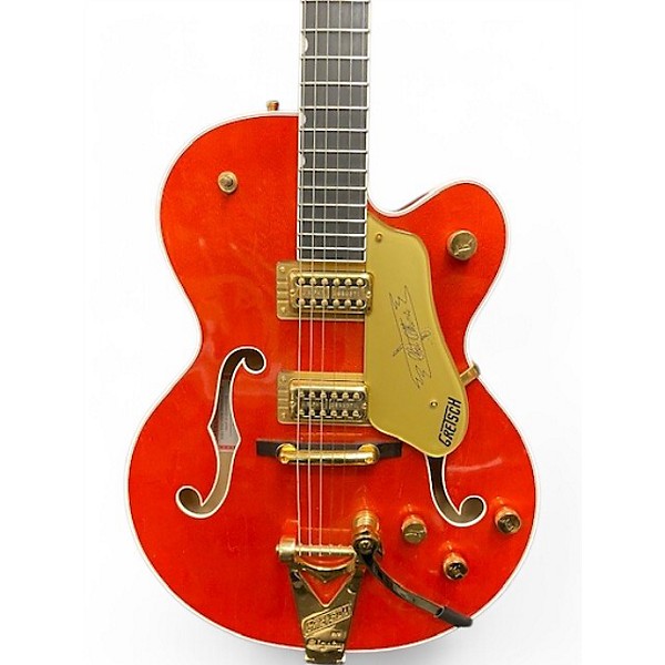 Used 2021 Gretsch Guitars G6120 Chet Atkins Signature Orange Hollow Body Electric Guitar