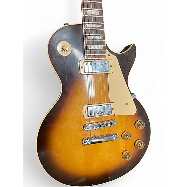 Vintage 1980 Gibson Les Paul Deluxe Brown Sunburst Solid Body Electric Guitar
