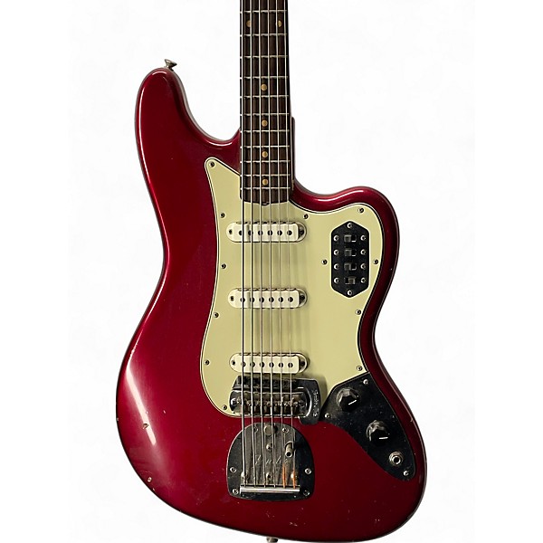 Vintage 1964 Fender Fender Bass VI Candy Apple Red Solid Body Electric Guitar