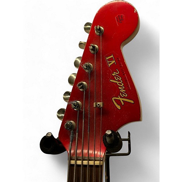 Vintage 1964 Fender Fender Bass VI Candy Apple Red Solid Body Electric Guitar