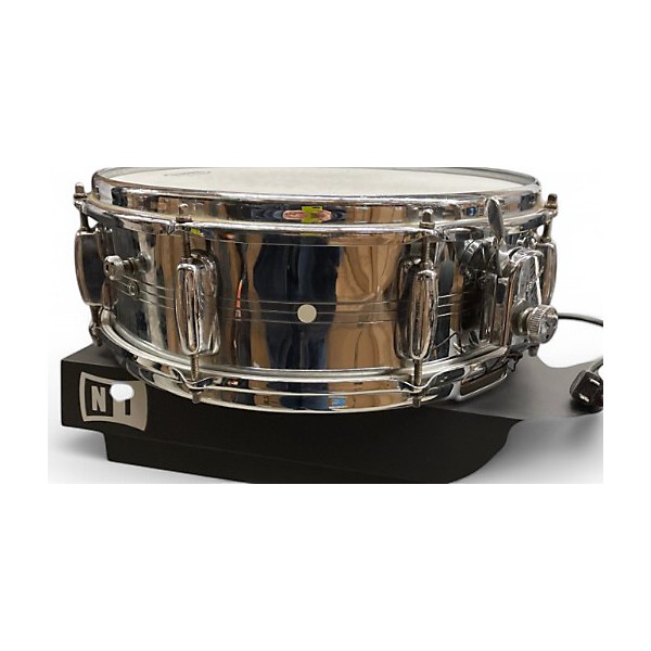 Vintage 1960s Slingerland 5X14 RADIO KING CHROME OVER BRASS Chrome Drum