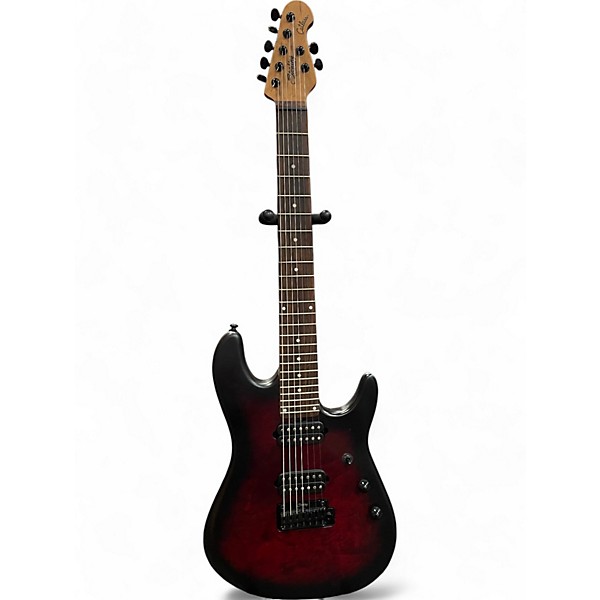 Used 2022 Sterling by Music Man jason richardson signature cutlass 7-string  Trans Red Solid Body Electric Guitar