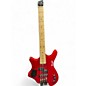 Used Busuyi N7b Double Sided Guitar/Bass Candy Apple Red Solid Body Electric Guitar