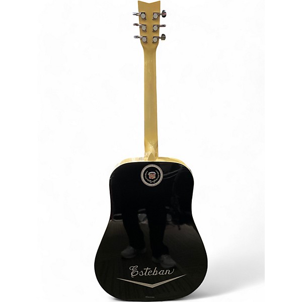 Used Esteban cadillac Black and White Acoustic Electric Guitar