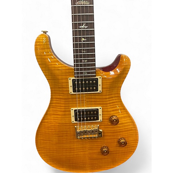 Vintage 1997 PRS Wood Library Custom 24 10 Top Vintage Yellow Solid Body Electric Guitar