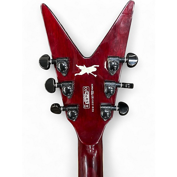 Used 2015 Dean Dimebag Rebel Trans Red Solid Body Electric Guitar