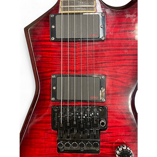 Used 2015 Dean Dimebag Rebel Trans Red Solid Body Electric Guitar